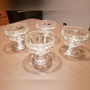 Set Of 4 Federal Glass Dessert Cups